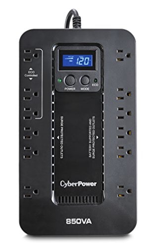 Book Cover CyberPower EC850LCD Ecologic UPS System, 850VA/510W, 12 Outlets, ECO Mode, Compact