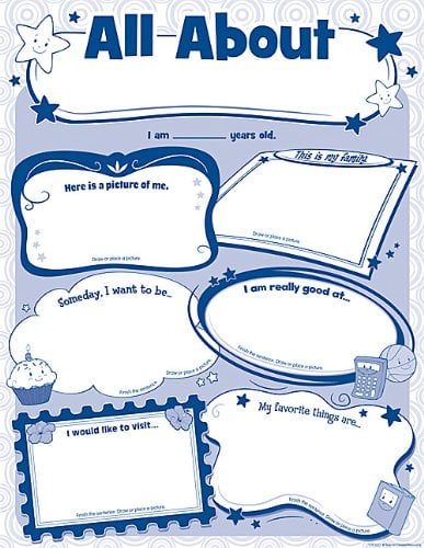 Book Cover Teacher Created Resources 5222 All About Me Poster Pack