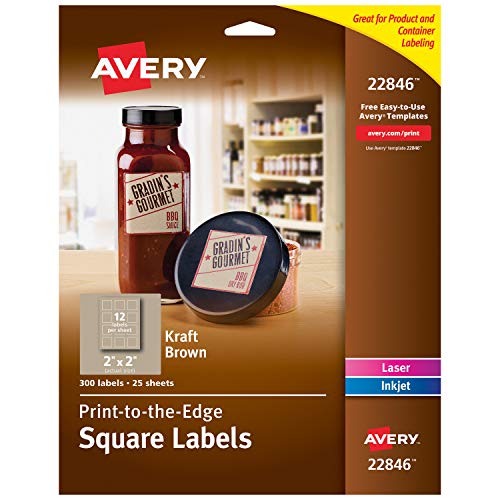 Book Cover Avery Square Labels for Laser & Inkjet Printers, 2