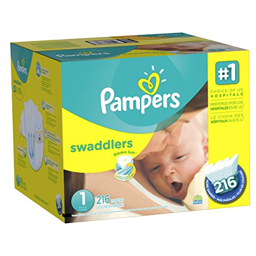 Book Cover Diapers Newborn / Size 1 (8-14 lb), 216 Count - Pampers Swaddlers Sensitive Disposable Baby Diapers, (old version) (Packaging May Vary)