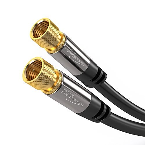 Book Cover KabelDirekt Digital Coaxial Audio Video Cable (10 feet) Satellite Cable Connectors - Coax Male F Connector Pin - Coax Cables for Satellite Television - Pro Series