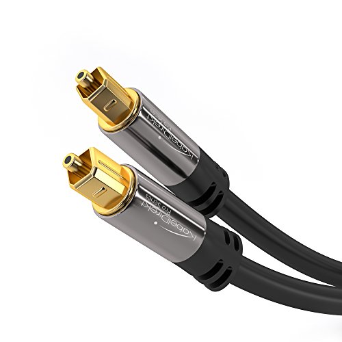 Book Cover KabelDirekt Optical Digital Audio Cable (10 Feet) Home Theater Fiber Optic Toslink Male to Male Gold Plated Optical Cables Best For Playstation & Xbox - Pro Series