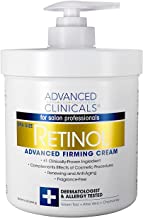Book Cover Advanced Clinicals Retinol Cream Face & Body Moisturizer Anti Aging Skin Care Lotion, Moisturizing Formula Helps Erase Appearance Of Fine Lines & Wrinkles, Fragrance Free, Large Spa Size 16 Ounce