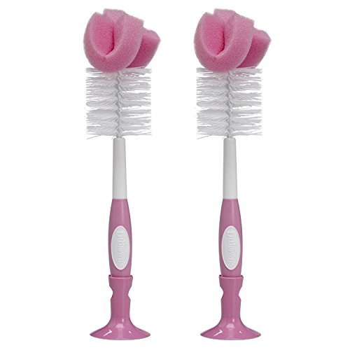 Book Cover Dr. Brown's Baby Bottle Brush in Pink, 2 Pack