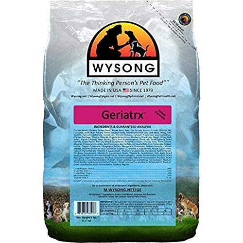 Book Cover Wysong Geriatrx Senior Feline Formula Dry Cat Food - 5 Pound Bag