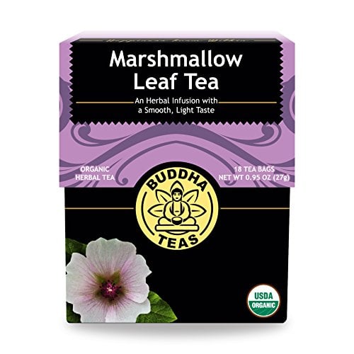 Book Cover Organic Marshmallow Leaf Tea, 18 Bleach-Free Tea Bags â€“ Caffeine Free Tea Supports Gastrointestinal Issues and Respiratory Health, Rich in Vitamins and Minerals, No GMOs