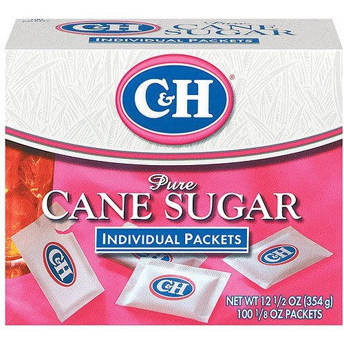 Book Cover C&H, Cane Sugar, Sugar Packets, 12.5oz Box (Pack of 4)