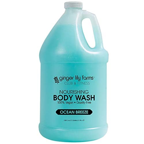 Book Cover Ginger Lily Farms Club & Fitness Ocean Breeze Nourishing Body Wash 1 Gallon