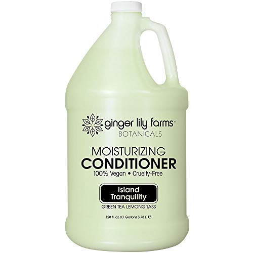 Book Cover Ginger Lily Farms Botanicals Moisturizing Conditioner Island Tranquility, 100% Vegan, Paraben, Sulfate, Phosphate, Gluten and Cruelty-Free, 1 Gallon