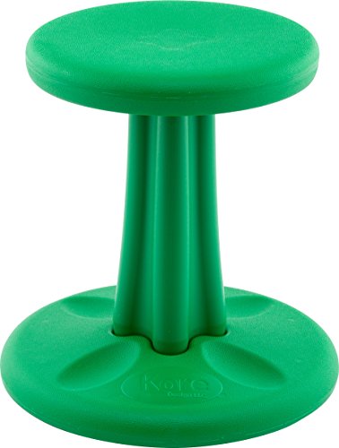 Book Cover Kore Kids Wobble Chair - Flexible Seating Stool for Classroom & Elementary School, ADD/ADHD - Made in The USA - Age 6-7, Grade 1-2, Green (14in)