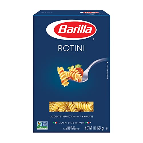 Book Cover BARILLA Blue Box Rotini Pasta, 16 oz. Box (Pack of 12), 8 Servings per Box - Non-GMO Pasta Made with Durum Wheat Semolina - Italy's #1 Pasta Brand - Kosher Certified Pasta