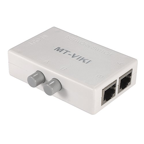 Book Cover MT-VIKI 2 Ports Network Switch Splitter Selector Hub 2-in 1-Out or 1-in 2-Out 100M MT-RJ45-2M