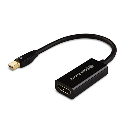 Book Cover Cable Matters Mini DisplayPort to HDMI Adapter (Mini DP to HDMI) in Black - Thunderbolt | Thunderbolt 2 Port Compatible