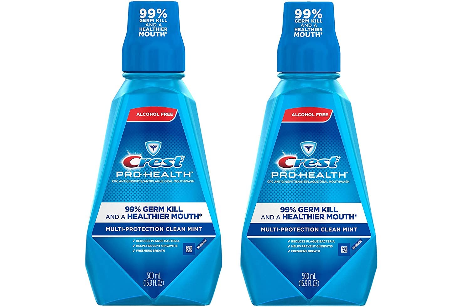 Book Cover Crest Pro Health Multi Protection Clean Mint Mouthwash, 16.9 Ounces (Pack of 2)