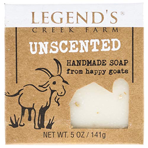 Book Cover Goat's Milk Soap - Legend's Creek Farm - Organic, Artisan, Handmade (Unscented, Standard)