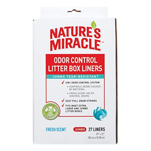 Book Cover Nature's Miracle Odor Control Jumbo Litter Box Liners, 27 Count