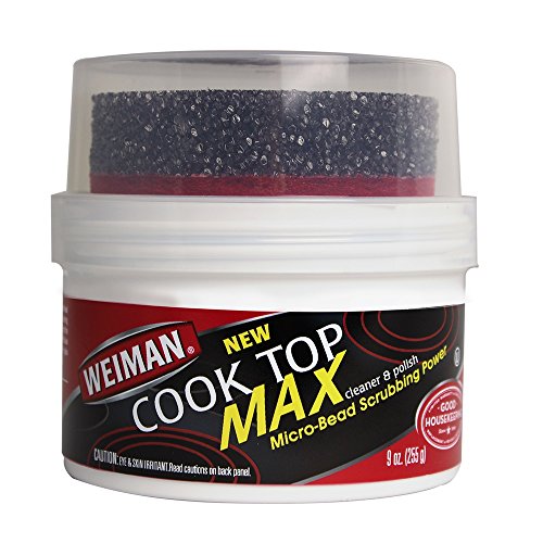 Book Cover Weiman Cooktop Cleaner Max - 9 Ounce - Easily Remove Burned-On Food, Grease and Watermarks, Leaving Your Glass Cook Top Sparkling