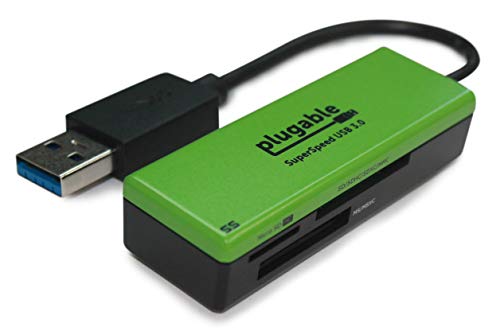 Book Cover Plugable SuperSpeed USB 3.0 Flash Memory Card Reader for Windows, Mac, Linux, and Certain Android Systems - Supports SD, SDHC, SDXC, Micro SD T-Flash, MS, MS Pro Duo, MMC, and More