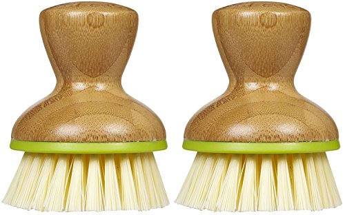 Book Cover Full Circle Bubble Up Replacement Dish Brush, Green, 2pk