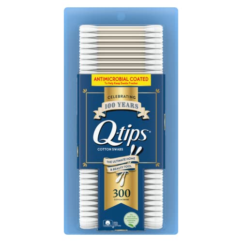 Book Cover Q-tips Cotton Swabs, 300 Count (Pack of 2)