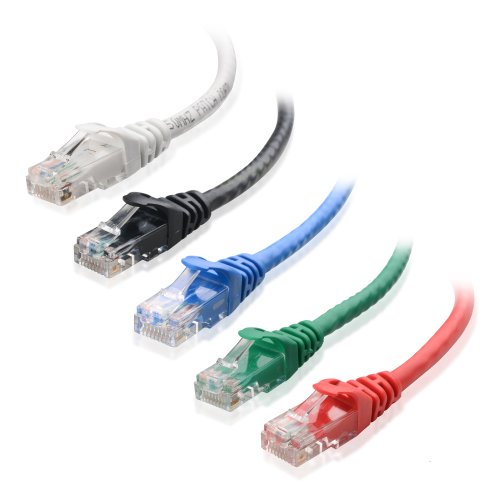 Book Cover Cable Matters 5-Color Combo Snagless Short Cat6 Ethernet Cable (Cat6 Cable, Cat 6 Cable) 3 ft