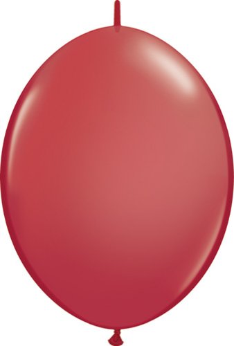 Book Cover Qualatex Quick Link Balloons - Red - Bag of 50