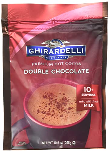 Book Cover Ghirardelli Double Chocolate Premium Hot Cocoa, 10.5 Ounce -- 6 per case.