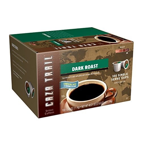 Book Cover Caza Trail Coffee, Dark Roast, 100 Single Serve Cups