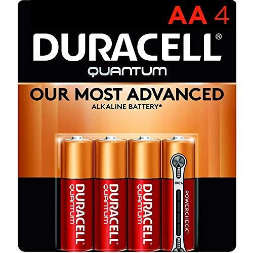 Book Cover Duracell Quantum AA Alkaline Batteries - Long Lasting, All-Purpose Double A battery for Household and Business - 4 count