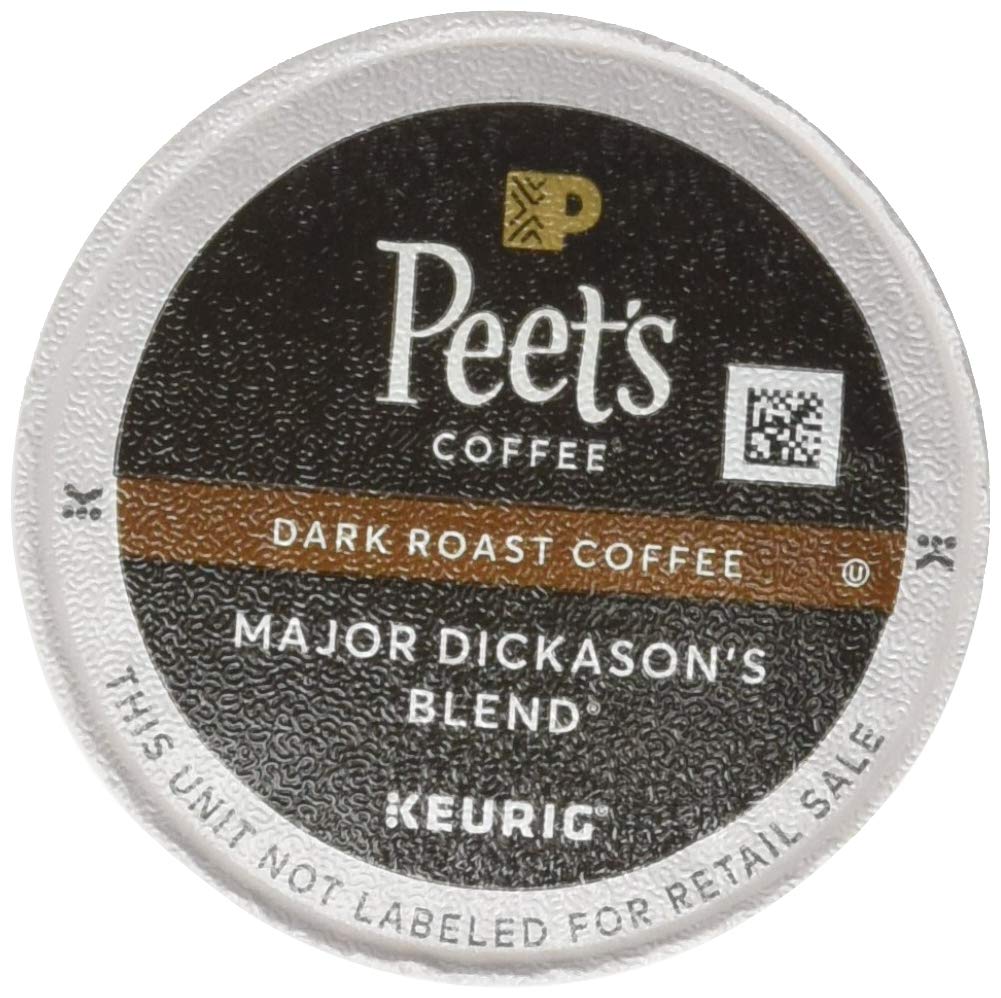Book Cover Peet's Major Dickason's Blend for Keurig K-Cup Brewers, Deep Roast 60 count. Original 10 Count (Pack of 6)