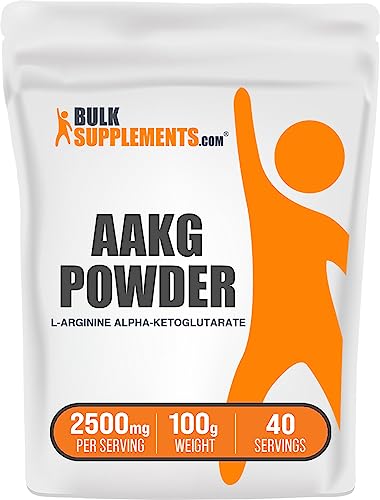 Book Cover BULKSUPPLEMENTS.COM AAKG Powder - Arginine Alpha-Ketoglutarate, Nitric Oxide Supplement - Unflavored, Gluten Free - 2500mg per Serving, 40 Servings (100 Grams - 3.5 oz)