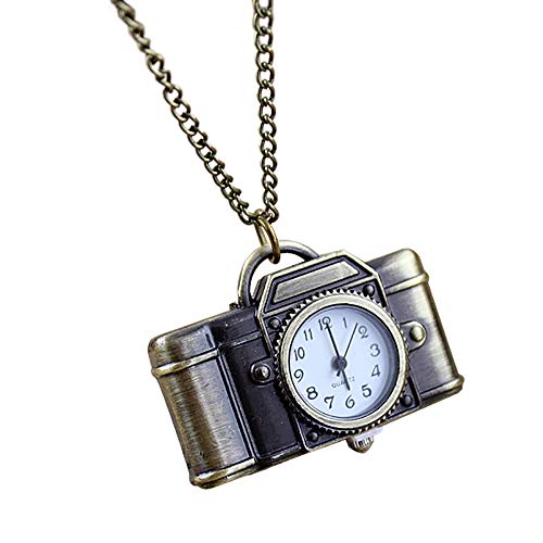 Book Cover Palfashion Feelontop® Vintage Style Camera Shape Pocket Watch Pendant Necklace Long Chain with Jewelry Pouch