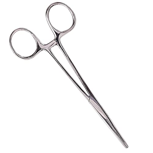 Book Cover MABIS Kelly Forceps, Medical Forceps, Locking Forceps, Silver, 5.5