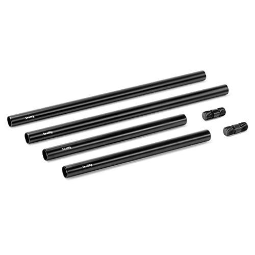 Book Cover SmallRig 15mm Rods Pack, 15mm Tube with M12 Thread Rod Cap Connectors, Aluminum Alloy Rods Combination for Camera Rig Matte Box Follow Focus 15mm Rod System - 1659