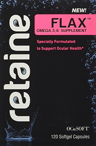 Book Cover OCuSOFT Retaine Flax Omega 3 and Omega 6 Supplement for Eye Nutrition, 120 Soft Gel Capsules (Bottle)