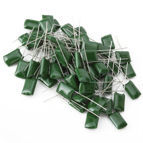 Book Cover BQLZR Green Capacitors Electric Guitar Or Amplifier 0.047U/2A473J Pack of 50