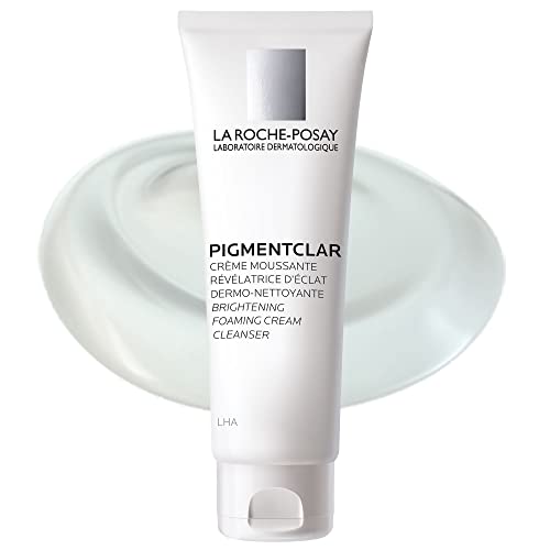 Book Cover La Roche-Posay Pigmentclar Brightening Face Cleanser, Exfoliating Face Wash with LHAs, Dark Spot Remover and Skin Tone Brightening, Fragrance Free Foaming Cream Cleanser