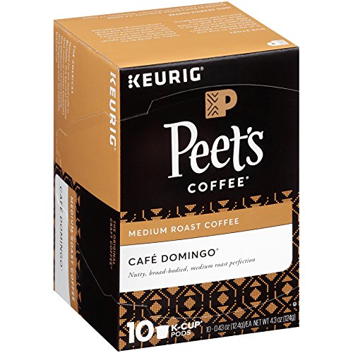 Book Cover Peet's Coffee Cafe Domingo Medium Roast Single Cup Coffee for Keurig K-Cup Brewers 40 count