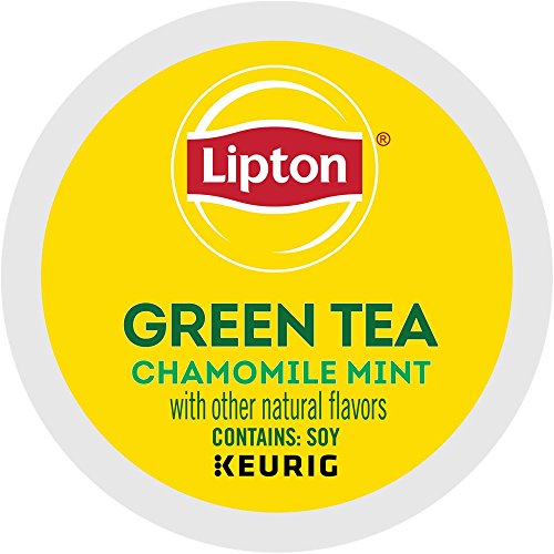 Book Cover Lipton Soothe Green Tea with Chamomile and Mint single serve capsules for Keurig K-Cup pod brewers, 18 Count