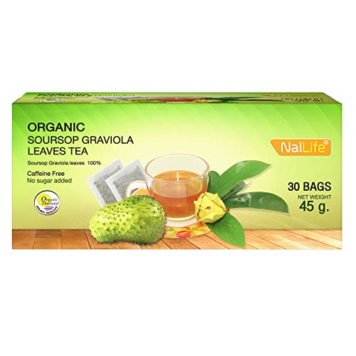 Book Cover NalLife Organic Soursop Graviola Leaves Tea Pack of 30 Bags
