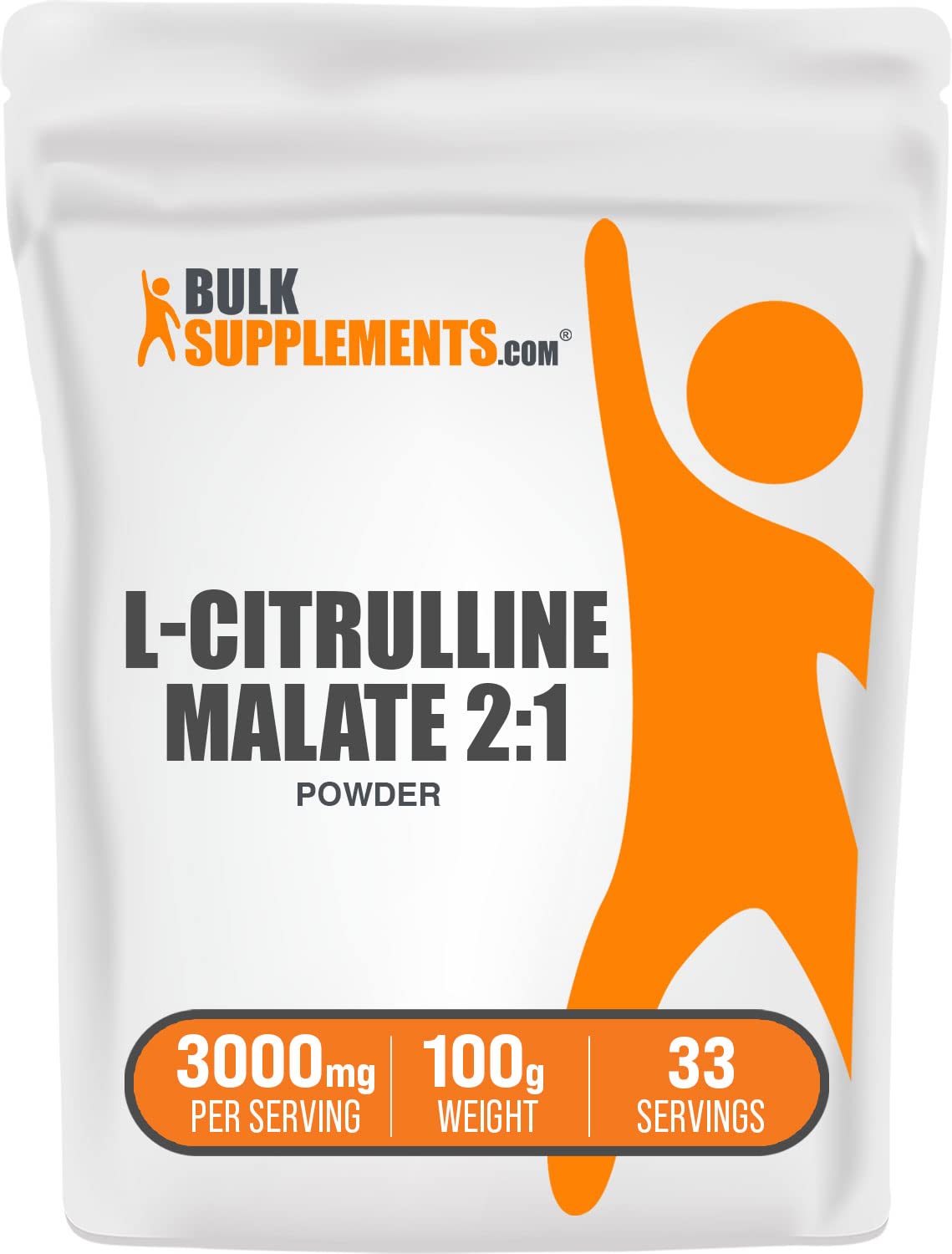 Book Cover BULKSUPPLEMENTS.COM L-Citrulline Malate 2:1 Powder - Supplement for Circulation & Muscle Endurance - Unflavored, Gluten Free - 3g per Servings, 33 Servings (100 Grams - 3.5 oz) 3.5 Ounce (Pack of 1)