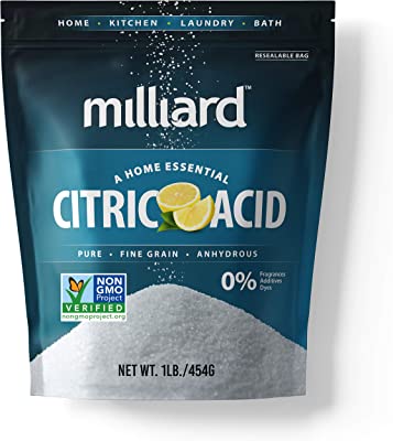 Book Cover Milliard Citric Acid 1 Pound - 100% Pure Food Grade NON-GMO Project VERIFIED (1 Pound)