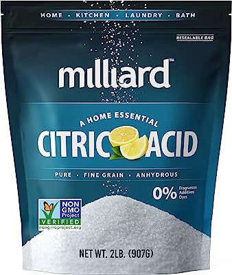 Book Cover Milliard Citric Acid 2 Pound - 100% Pure Food Grade NON-GMO Project VERIFIED (2 Pound)