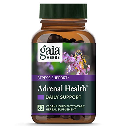Book Cover Gaia Herbs Adrenal Health Daily Support, Stress Relief and Adrenal Fatigue Supplement 60 Count (Pack of 1)