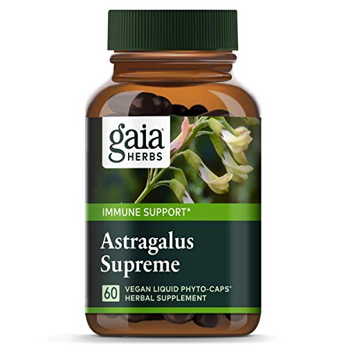 Book Cover Gaia Herbs Astragalus Supreme, Vegan Liquid Capsules, 60 Count - Deep Immune Support and Stress Resistance, with Antioxidants