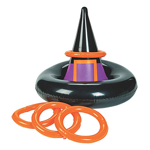 Book Cover INFLATABLE WITCHES HAT RING TOSS GAME - Halloween Game - 5 Pieces