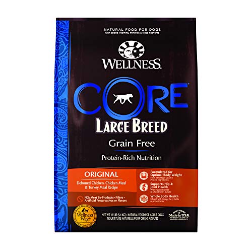 Book Cover Wellness CORE Natural Grain Free Dry Dog Food, Large Breed, 12-Pound Bag
