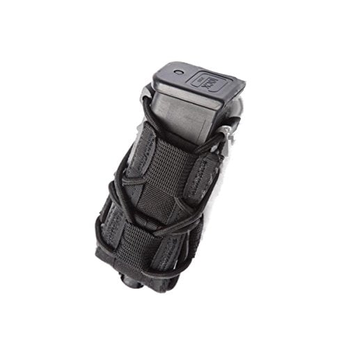 Book Cover High Speed Gear Single Pistol Taco Mag Pouch | Universal Pistol Magazine Holster | Rapid Response and MOLLE Compatible (Black, One Pack)