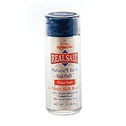Book Cover Redmond Real Sea Salt - Natural Unrefined Organic Gluten Free Fine, 0.21 Ounce Pocket Shaker (4 Pack)