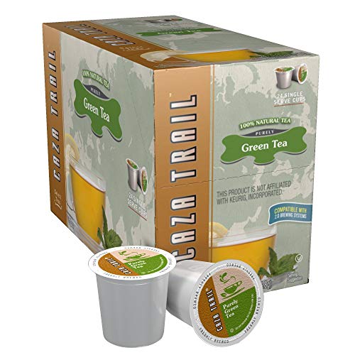 Book Cover Caza Trail Green Tea Pods, Single Serve (24 Count)